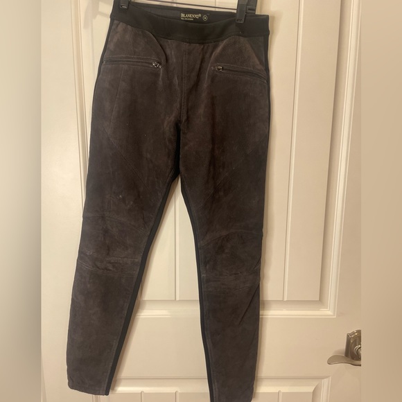 BlankNYC black leather/suede leggings - Picture 1 of 5
